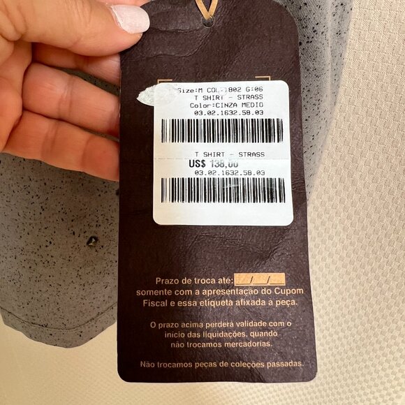 JOHN JOHN Unisex Sleeveless Distressed Jeweled T Shirt Top Gray Sz M NWT - Picture 10 of 16